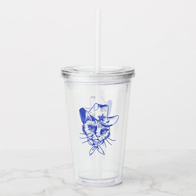 Kitty Akryl Tumbler Take Away Mugg (Framsida)