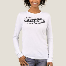 Kitty Appeal & Film Reels Långärmad vit t-shirt