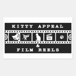Kitty Appeal & Film Reels Svart Klistermärke