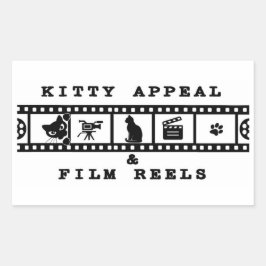 Kitty Appeal & Film Reels Vit dekal Rektangulärt Klistermärke