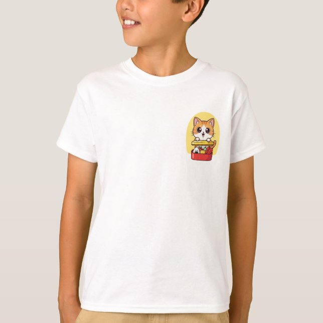 Kitty Bento Lunchbox Mellanmål Barn T Shirt (Framsida)