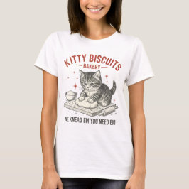 Kitty Biscuits Bakery | Funny Cat Baking Pun T Shirt