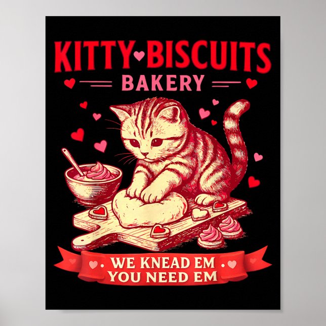 Kitty Biscuits Bakery We Knead Em You Need Em Vale Poster (Framsidan)