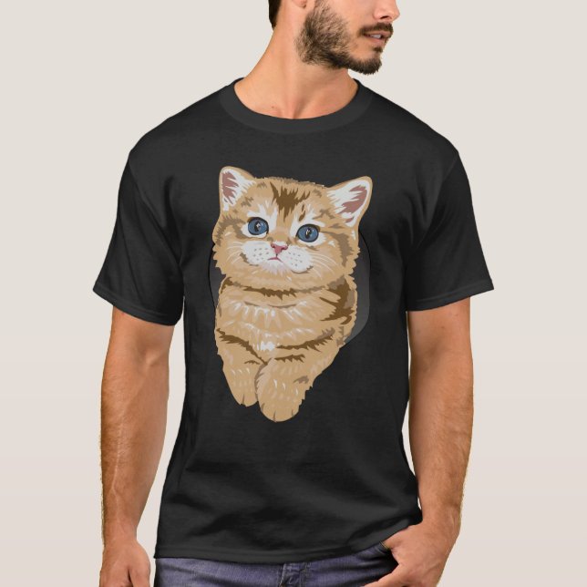 Kitty Cat Blue Eyes Cats T Shirt (Framsida)