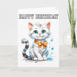 Kitty Cat Glad Födelsedag Kort