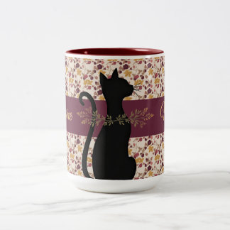 Kitty Cat Och Namn Typografi Två-Tonad Mugg