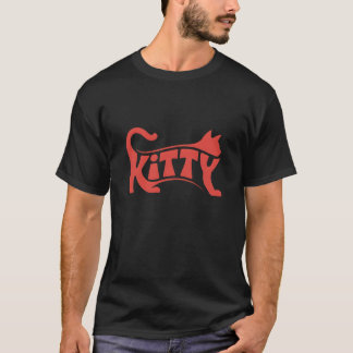 Kitty Cat Word Art Herr T-Shirt