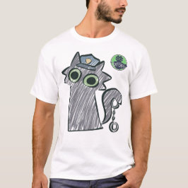 Kitty Cop – Purrtect & Serve Mörk Herr T-Shirt