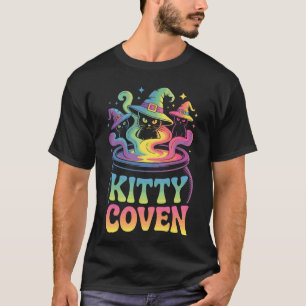 Kitty Coven Förtjusande Häxkatten, Magisk Kittel  T Shirt