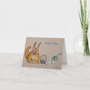 Kitty Easter Card Kort