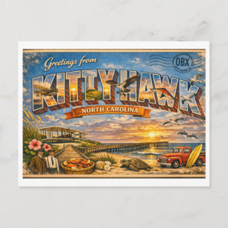 Kitty Hawk North Carolina Classic Vykort
