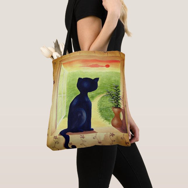 Kitty in the Window Tygkasse (Närbild)