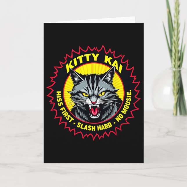 Kitty Kai - Hiss First - Slash Hard - No Mousie!  Kort (Framsida)