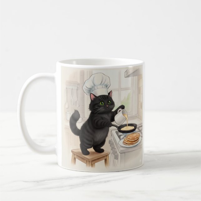 KItty Kichen Black Cat, Coffee Mug Kaffemugg (Vänster)