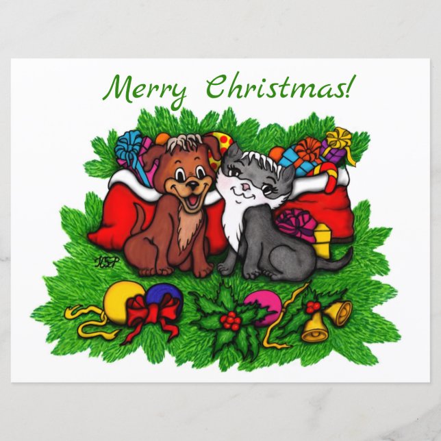Kitty och Puppy, Glad XMas (Framsida)