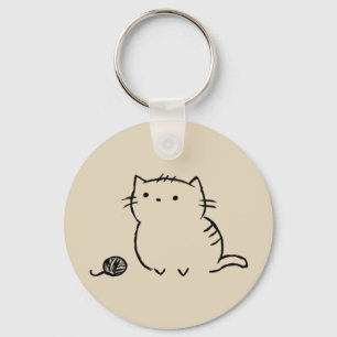 Kitty & Yarn Nyckelring