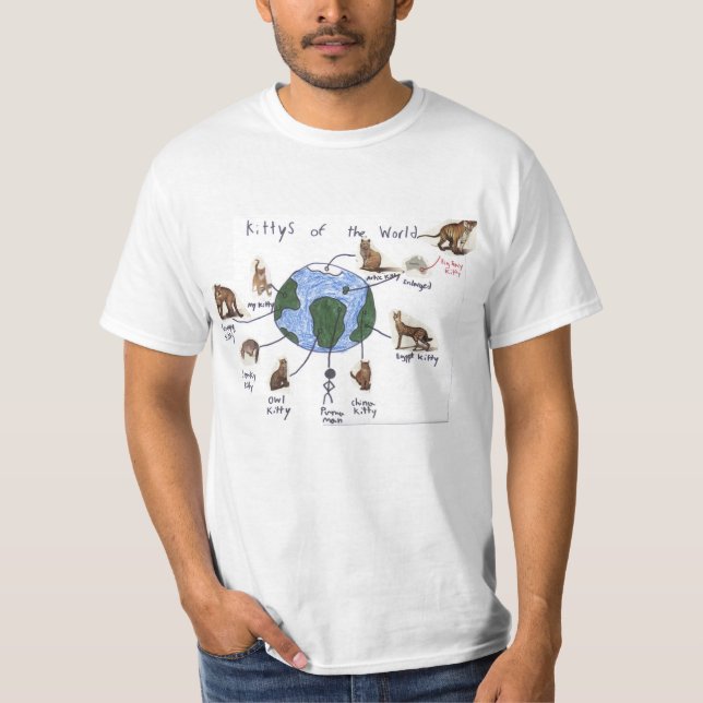 Kittys av världen t-shirt (Framsida)