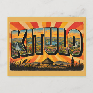 Kitulo Wildflower Serengeti Vintage Reseskunst Vykort