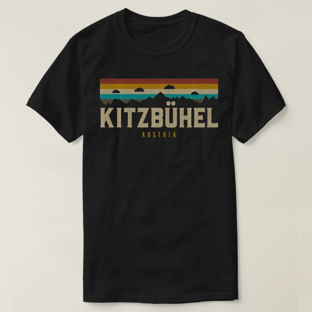Kitzbhelbergen Austria Hiking Outrs Retro T Shirt (Design framsida)