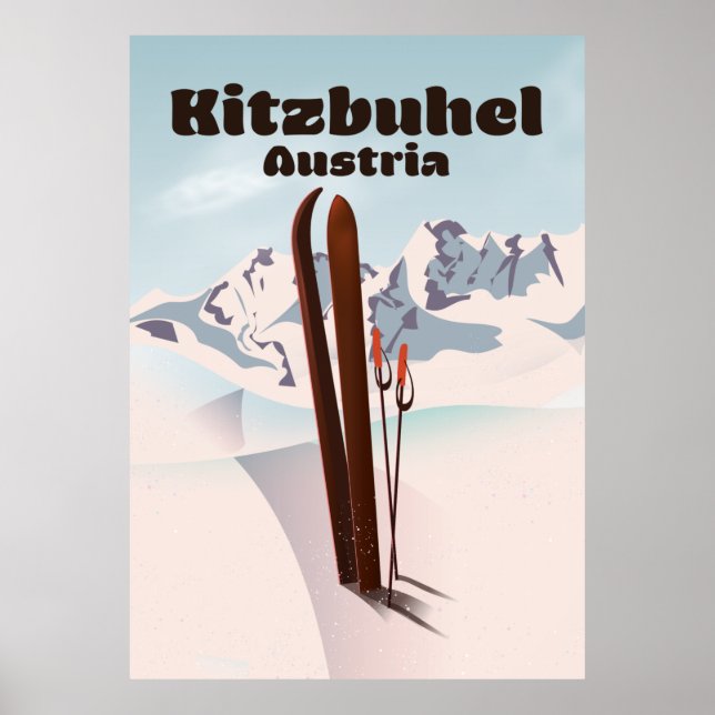 Kitzbuhel Austria ski poster (Framsidan)