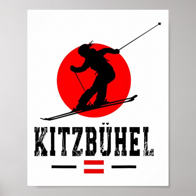 Kitzbühel Austria Ski Resort Alpernas Austria Skii Poster (Framsidan)