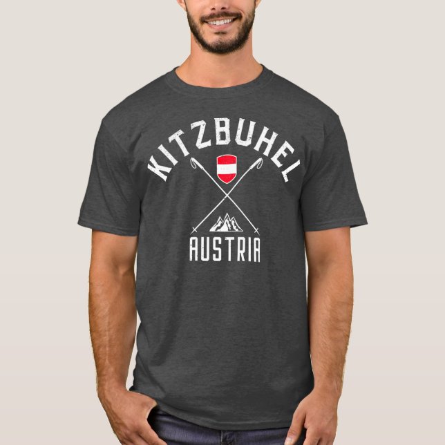 Kitzbuhel Austria Ski T Shirt (Framsida)