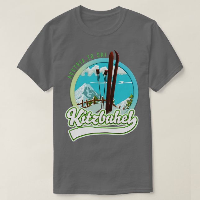 Kitzbuhel austria to ski t shirt (Design framsida)
