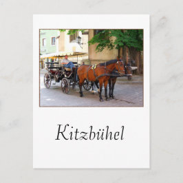 Kitzbuhel i Tyrolen, Österrike - stadsplats Vykort