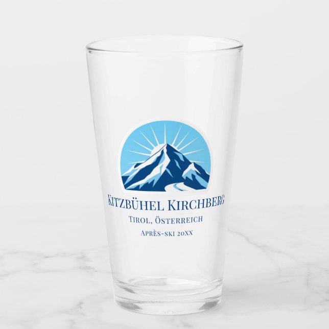 Kitzbühel Kirchberg Austria ski resort ölglas Glaskopp (Framsida)