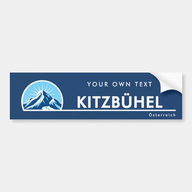 Kitzbühel Österrike berg Bildstämpel Bildekal (Framsidan)