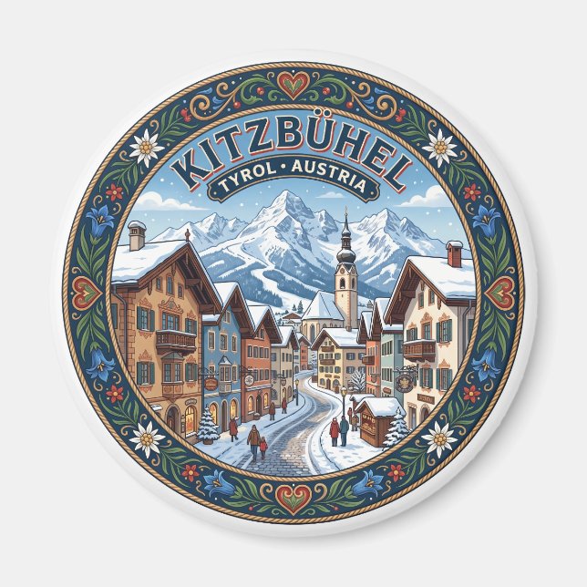 Kitzbühel Österrike Magnet (Framsidan)