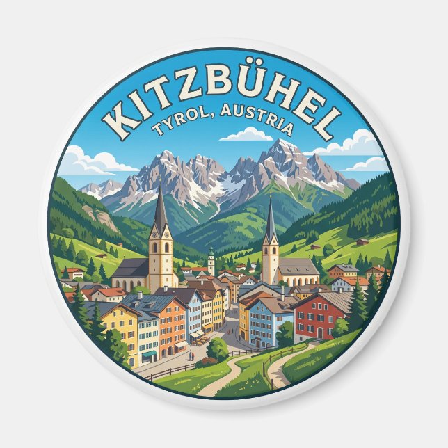 Kitzbühel Österrike Magnet (Framsidan)