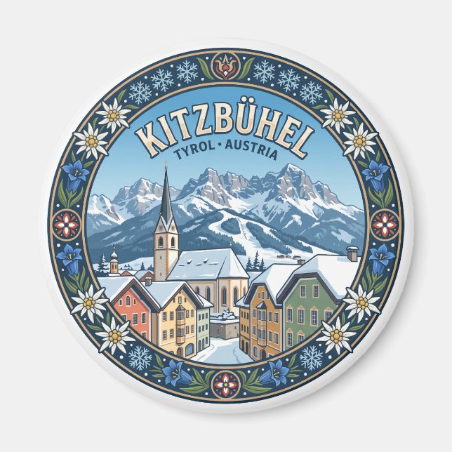 Kitzbühel Österrike Magnet (Framsidan)
