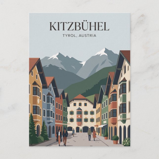 Kitzbühel Österrike Vykort (Framsida)