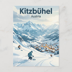 Kitzbühel skidområde Österrike Vykort