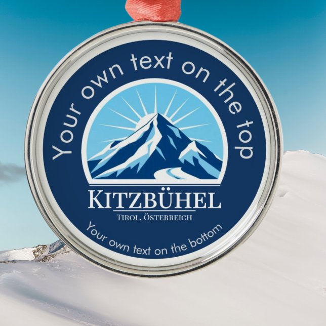 Kitzbühel Tirol Austria ski medal Metall Ornament (Skapare uppladdad)