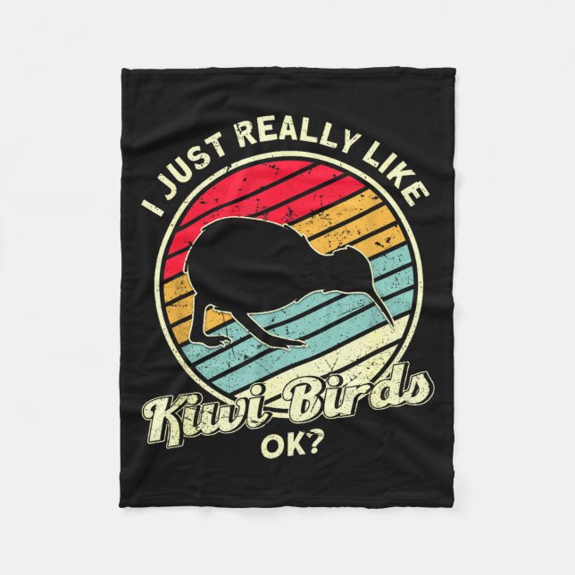 Kiwi &amp; New Zealand Uni-adults Black Cotton, Ly Fleecefilt (Framsidan)