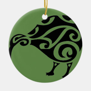 KIWI av AOTEAROA New Zealand Julgransprydnad Keramik