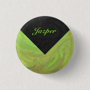 Kiwi Bash Grönt och Black Monogram Knapp