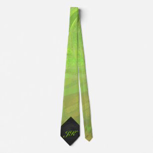 Kiwi Bash Grönt och Black Monogram Slips