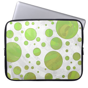 Kiwi Bash Grönt Polka Dot Laptop Sleeve