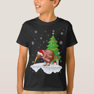 Kiwi Bird Älskare Gift Santa Hat Kiwi jul T Shirt