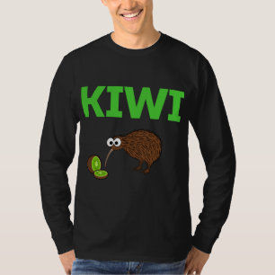 Kiwi Bird and Fruny Cute New Zealand Birdwat T Shirt