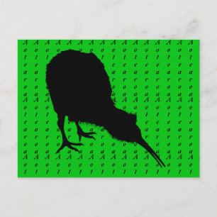Kiwi Bird & Aotearoa (skriftlig) Nya Zeeland Vykort