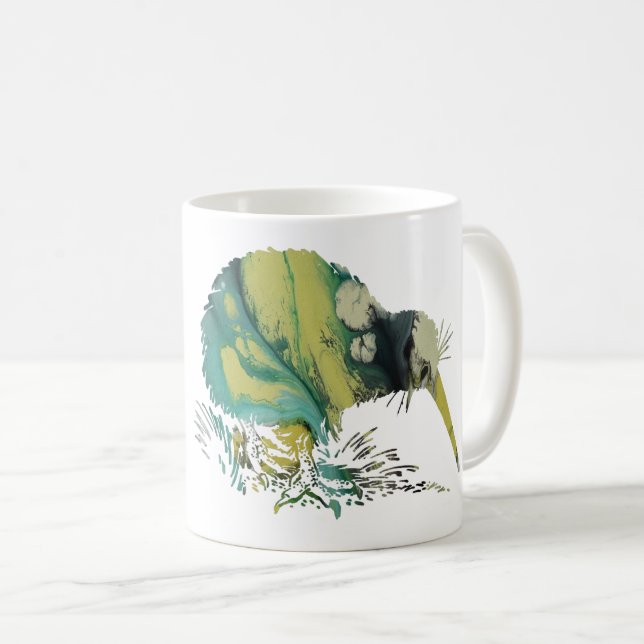 Kiwi Bird Art Kaffemugg (Framsida höger)