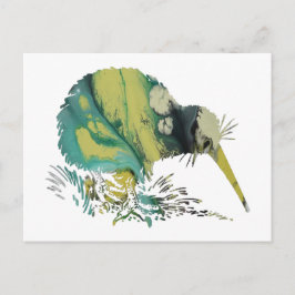 Kiwi Bird Art Vykort
