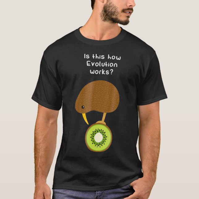 Kiwi Bird Evolution Funny Kiwi Fruit Pun Gift T Shirt (Framsida)