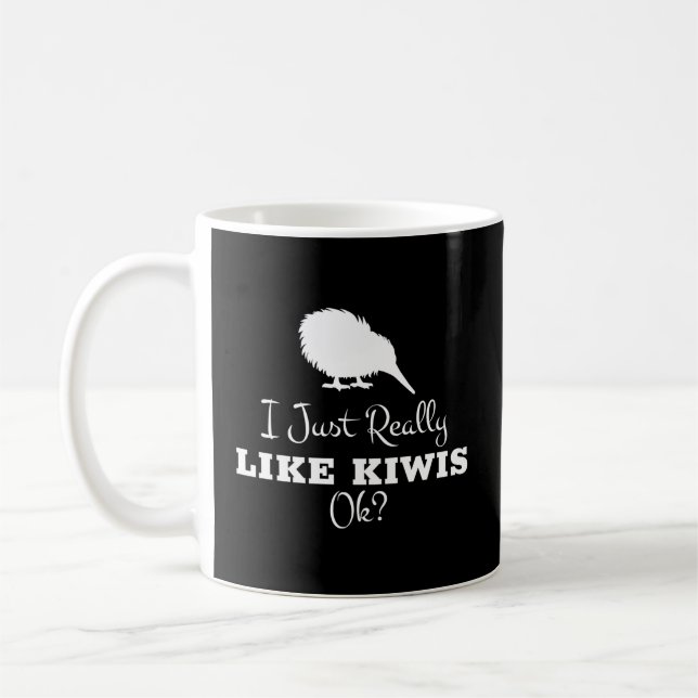Kiwi Bird for New Zealand Bird Kaffemugg (Vänster)