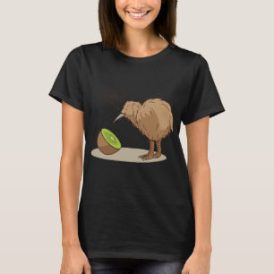Kiwi Bird Fruit New Zealand Mamma Roligt T Shirt