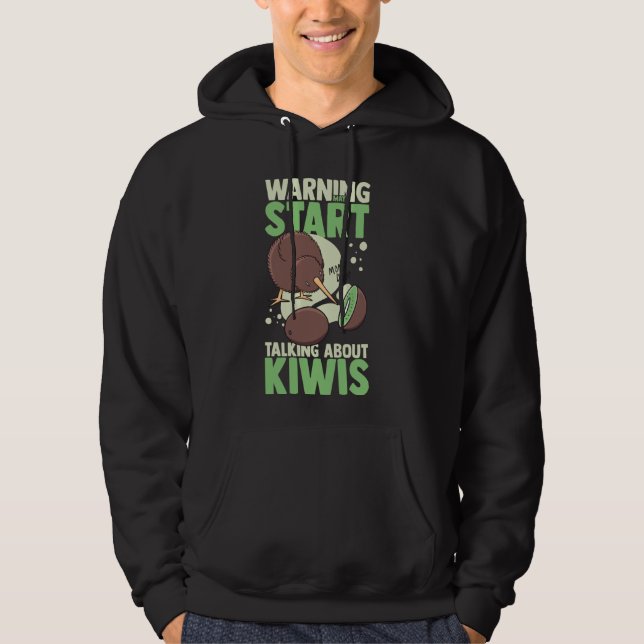 Kiwi Bird Funny Nya Zeeland Cute Animals Hoodie (Framsida)